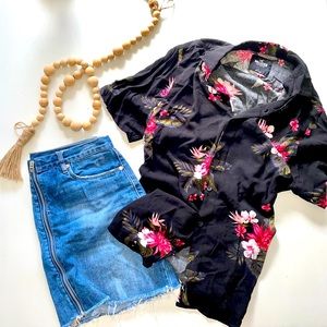 Mens Hollister Hawaiian Shirt